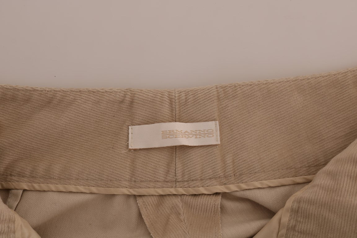 Chic Beige Bootcut Flared Pants - SEHABRANDS