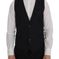 Dolce & Gabbana Elegant Striped Wool Blend Vest Waistcoat