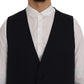 Dolce & Gabbana Elegant Striped Wool Blend Waistcoat Vest