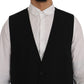 Dolce & Gabbana Elegant Striped Wool Blend Waistcoat Vest