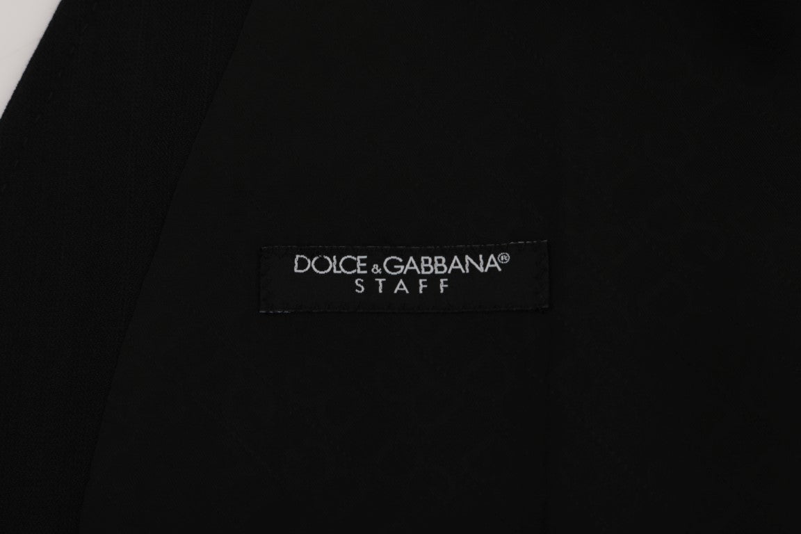 Dolce & Gabbana Elegant Striped Wool Blend Waistcoat Vest