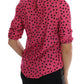 Dolce & Gabbana Chic Pink Polka Dotted Silk Blouse