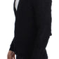 Elegant Black Merino Wool Cardigan - SEHABRANDS