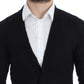 Elegant Black Merino Wool Cardigan - SEHABRANDS