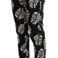 Dolce & Gabbana Slim Fit Leaf Print Ankle Pants