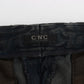 Chic Blue Slim Fit Denim Jeans - SEHABRANDS