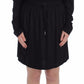 Elegant Black Silk Blend Shift Dress - SEHABRANDS