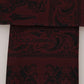 Dolce & Gabbana Silk Bordeaux Crown Chili Print Mens Scarf