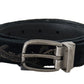 Dolce & Gabbana Elegant Black Cotton-Leather Men's Belt