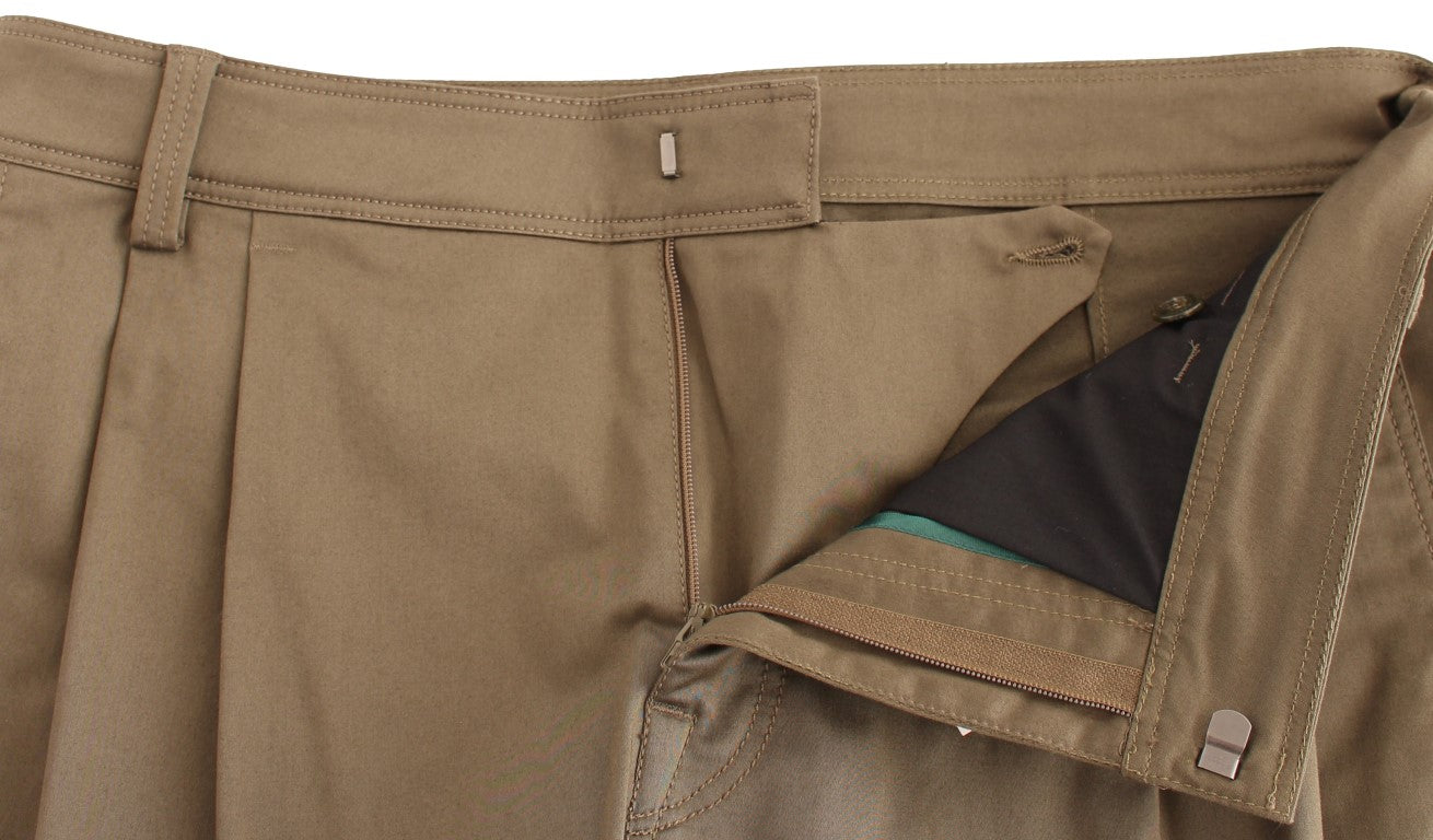 Elegant Green Comfort Straight Fit Pants - SEHABRANDS