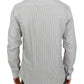 Chic Gray Striped Cotton Casual Shirt - SEHABRANDS