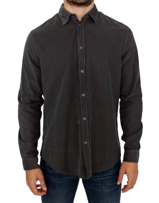 Chic Green Cotton Casual Men's Shirt - SEHABRANDS