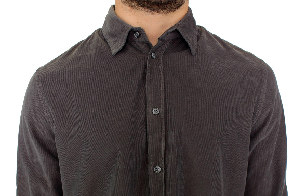 Chic Green Cotton Casual Men's Shirt - SEHABRANDS