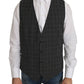 Dolce & Gabbana Elegant Checkered Wool Vest for the Urbane Man