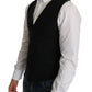 Dolce & Gabbana Sleek Black Wool Blend Formal Vest