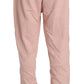 Elegant Pink Cotton Sweatsuit Luxury Comfort - SEHABRANDS