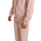 Elegant Pink Cotton Sweatsuit Luxury Comfort - SEHABRANDS