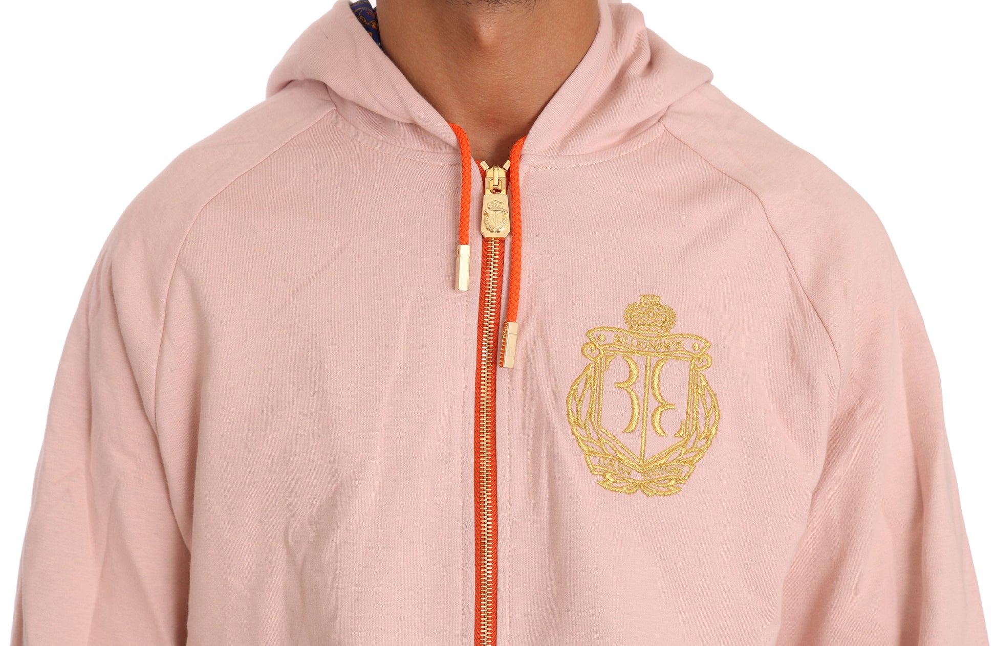 Elegant Pink Cotton Sweatsuit Luxury Comfort - SEHABRANDS