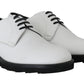 Dolce & Gabbana Elegant White Formal Leather Shoes