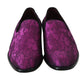 Dolce & Gabbana Elegant Silk-Wool Blend Loafers in Purple