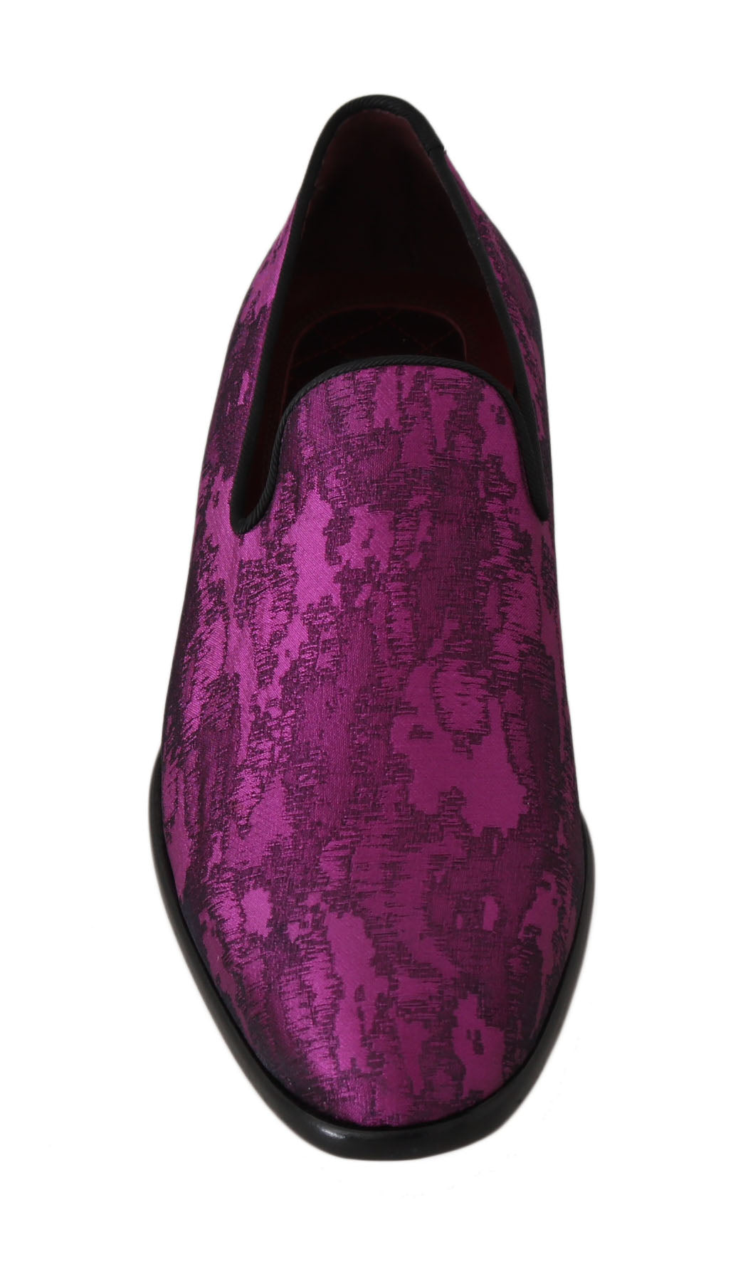 Dolce & Gabbana Elegant Silk-Wool Blend Loafers in Purple