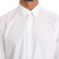 Dolce & Gabbana Elegant Slim Fit Dress Shirt in Pure White