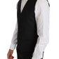 Dolce & Gabbana Sleek Black Wool-Silk Formal Vest