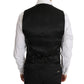 Dolce & Gabbana Sleek Black Wool-Silk Formal Vest