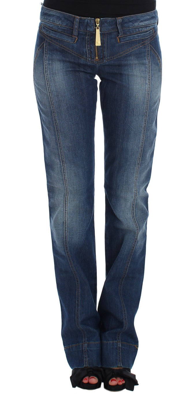 Chic Boot Cut Blue Wash Denim - SEHABRANDS