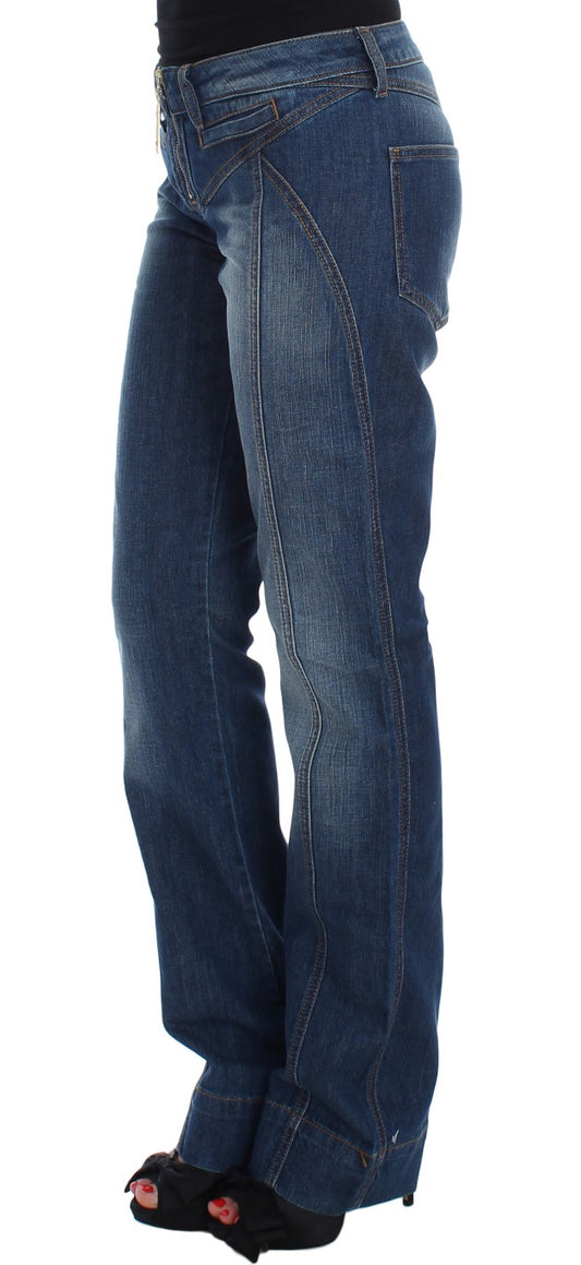 Chic Boot Cut Blue Wash Denim - SEHABRANDS