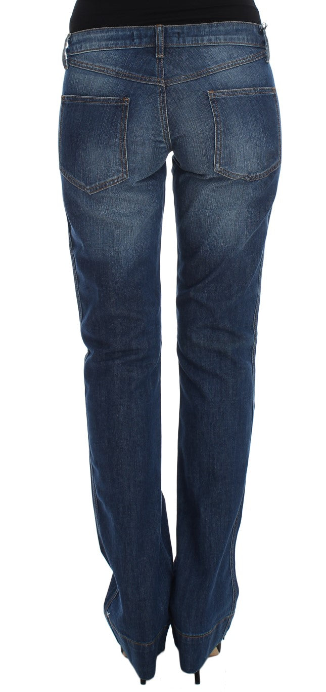 Chic Boot Cut Blue Wash Denim - SEHABRANDS