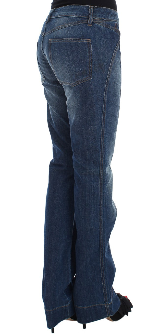 Chic Boot Cut Blue Wash Denim - SEHABRANDS