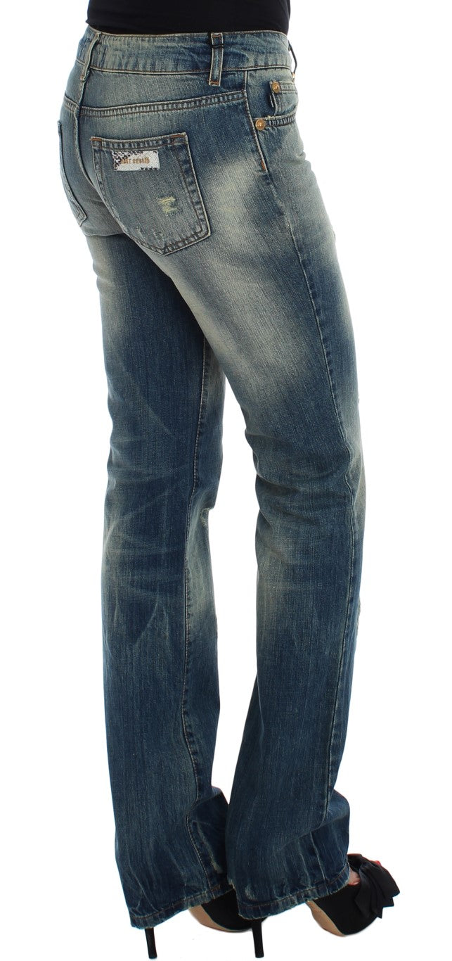 Sleek Flair Leg Low Waist Denim - SEHABRANDS