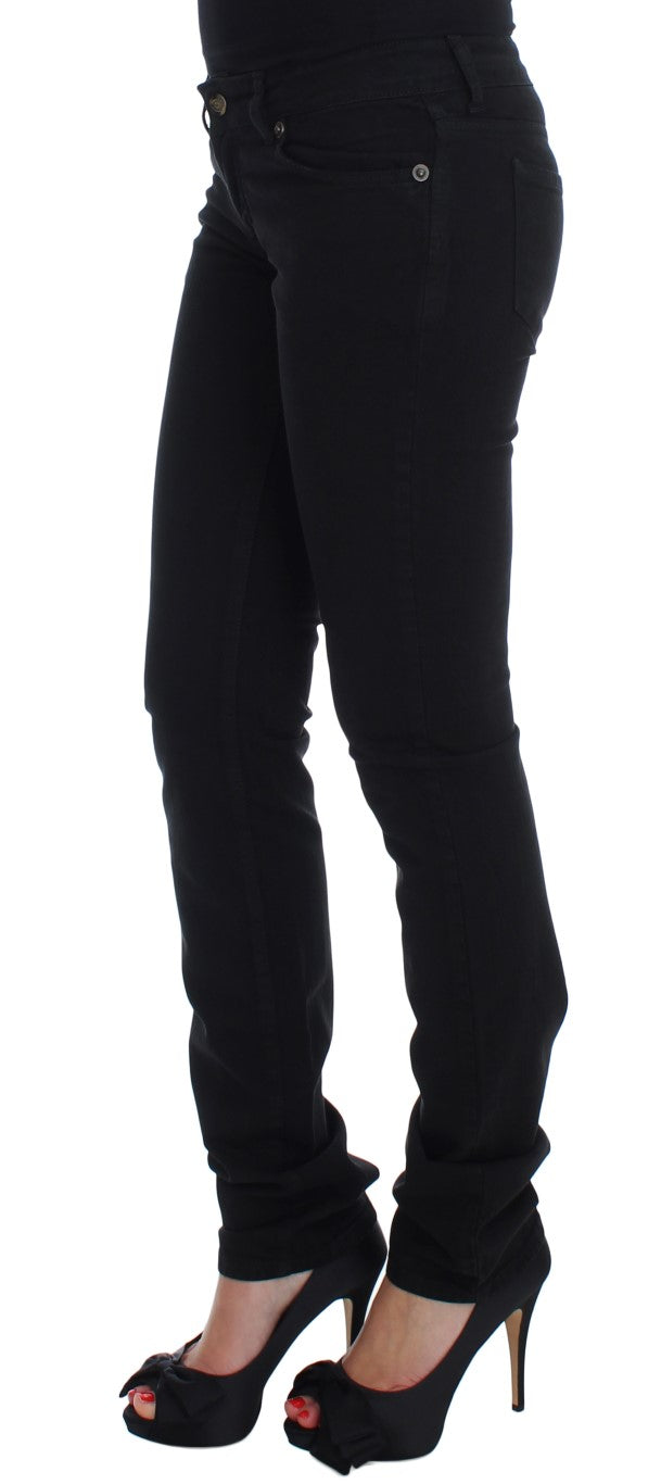 Chic Slim Skinny Black Jeans - SEHABRANDS