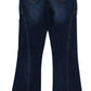 Elegant Flare Leg Low Waist Denim - SEHABRANDS