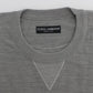 Dolce & Gabbana Elegant Gray Silk Crewneck Pullover Sweater