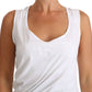 Elegant White Tie Back Tank Top Tee - SEHABRANDS