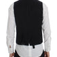 Dolce & Gabbana Elegant Gray Striped Wool Vest