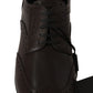 Dolce & Gabbana Elegant Brown Leather Oxford Flats