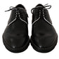 Dolce & Gabbana Elegant Black Leather Derby Dress Shoes