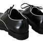 Dolce & Gabbana Elegant Black Leather Derby Dress Shoes