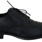 Dolce & Gabbana Elegant Blue Leather Wingtip Derby Shoes