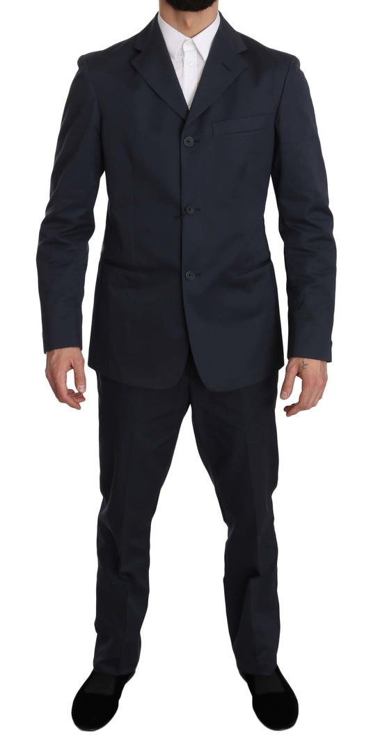 Elegant Blue Two-Piece Suit - SEHABRANDS