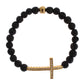 Elegant Gold & Black Lava Stone Bracelet - SEHABRANDS