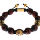 Radiant Red Tiger Eye & CZ Gold Bracelet - SEHABRANDS