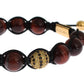 Radiant Red Tiger Eye & CZ Gold Bracelet - SEHABRANDS