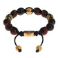 Radiant Red Tiger Eye & CZ Gold Bracelet - SEHABRANDS