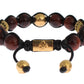 Radiant Red Tiger Eye & CZ Gold Bracelet - SEHABRANDS