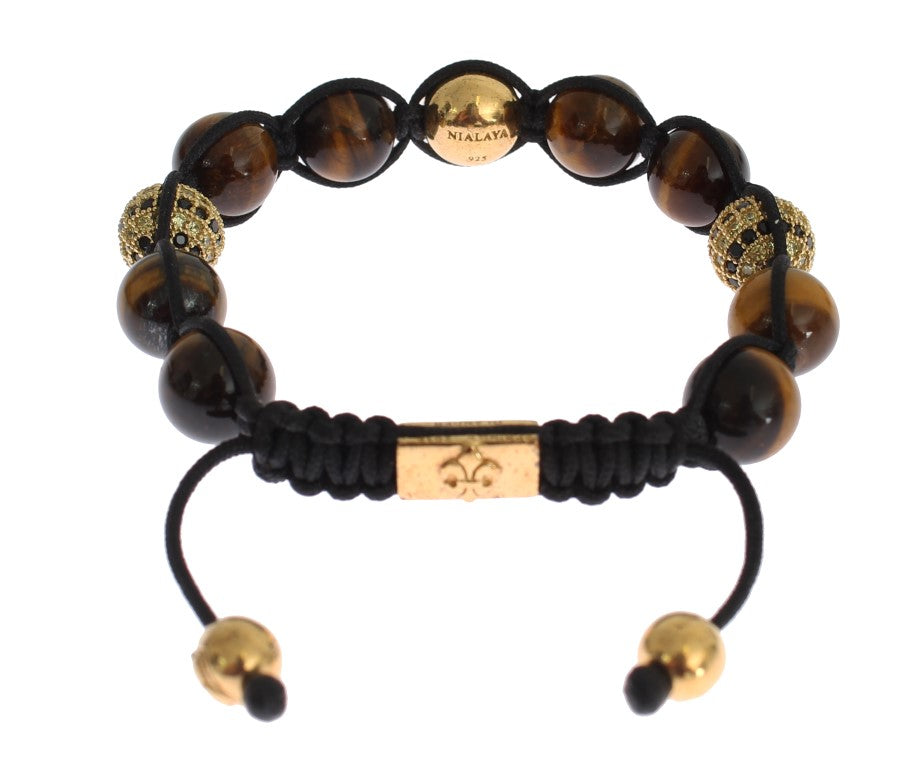 Chic Multicolor CZ & Tigers Eye Bracelet - SEHABRANDS