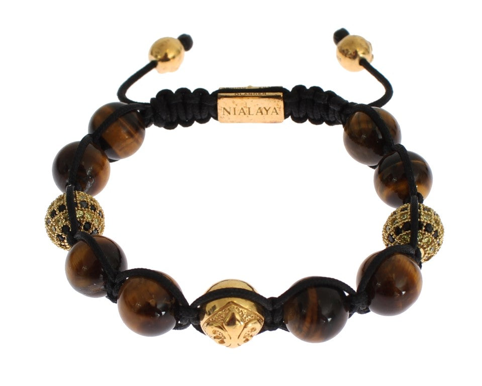 Chic Multicolor CZ & Tigers Eye Bracelet - SEHABRANDS